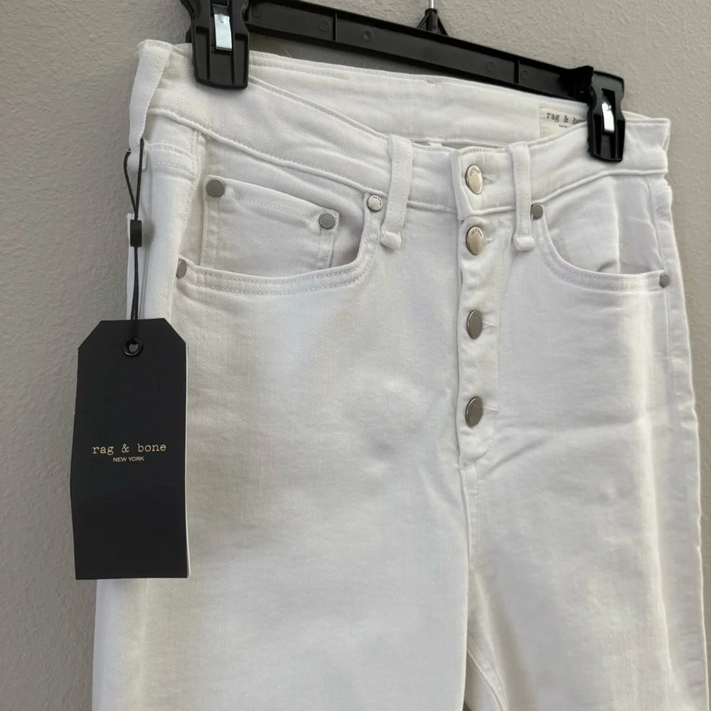Rag & Bone Nina High Rise Ankle Skinny Jeans White 29 NWT - Picture 3 of 8